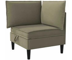 Sofa Svetainės baldų komplektas 6 vnt. Chaki Audinys