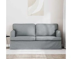 Sofa Šviesiai pilka 142 x 80 x 85 cm Metalas