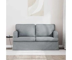 Sofa Šviesiai pilka 142 x 80 x 85 cm Metalas