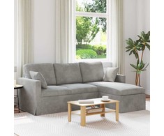 Sofa Šviesiai pilka 198 x 134 x 80 cm Aksomas