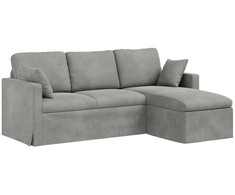 Sofa Šviesiai pilka 198 x 134 x 80 cm Aksomas