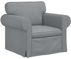 Fotelis Sofa Šviesiai pilka 215 x 82 x 80 cm Metalas