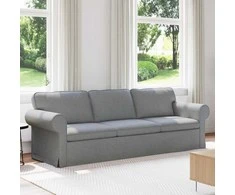 Sofa Šviesiai pilka 215 x 82 x 80 cm Metalas