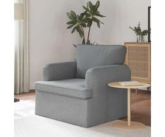 Fotelis Sofa Šviesiai pilka 142 x 80 x 85 cm Metalas