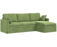 Sofa Šviesiai žalia 228 x 134 x 80 cm Aksomas
