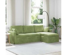 Sofa Šviesiai žalia 228 x 134 x 80 cm Aksomas