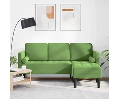 Sofa Sofos komplektas su pagalve Šviesiai žalia Poliesteris