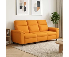 Sofa Tamsiai geltona 214 x 90 x 95 cm Audinys