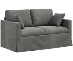 Sofa Tamsiai pilka 138 x 78 x 80 cm Aksomas