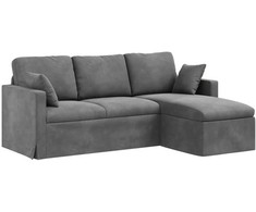 Sofa Tamsiai pilka 198 x 134 x 80 cm Aksomas