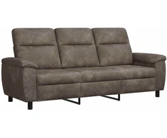 Sofa Tamsiai pilka 214 x 90 x 95 cm Dirbtinė suedė oda