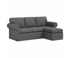 Sofa Tamsiai pilka 215 x 138 x 80 cm Metalas