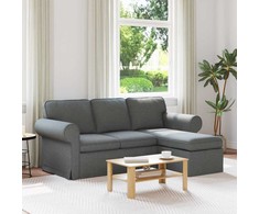 Sofa Tamsiai pilka 215 x 138 x 80 cm Metalas