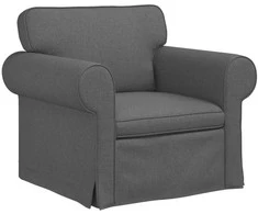 Fotelis Sofa Tamsiai pilka 215 x 82 x 80 cm Metalas