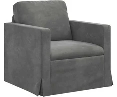 Sofa Tamsiai pilka 78 x 78 x 80 cm Aksomas