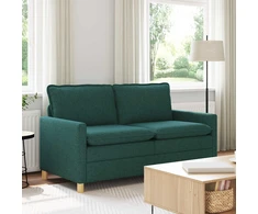 Sofa 2 vietos Tamsiai žalia 156 x 81 x 87,5 cm Audinys