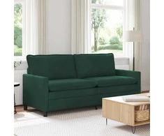 Sofa Tamsiai žalia 196 x 81 x 87,5 cm Aksomas