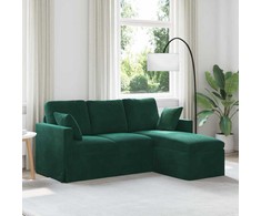 Sofa Tamsiai žalia 178 x 134 x 80 cm Aksomas