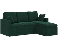 Sofa Tamsiai žalia 178 x 134 x 80 cm Aksomas