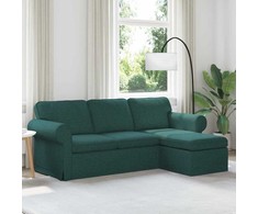 Sofa Tamsiai žalia 215 x 138 x 80 cm audinys