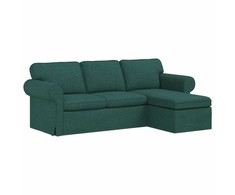 Sofa Tamsiai žalia 215 x 138 x 80 cm audinys