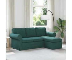 Sofa Tamsiai žalia 195 x 138 x 80 cm audinys