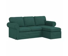 Sofa Tamsiai žalia 195 x 138 x 80 cm audinys