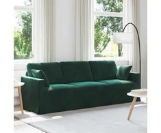 Sofa Tamsiai žalia 228 x 78 x 80 cm Aksomas