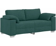 Dvivietė sofa Tamsiai žalia 180 cm audinys