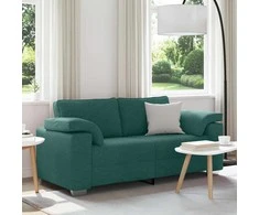 Dvivietė sofa Tamsiai žalia 180 cm audinys