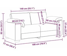 Dvivietė sofa Vyno raudona 180 cm audinys