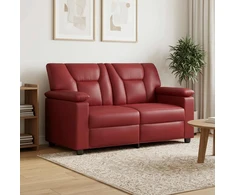 Sofa Vyno raudona 151 x 85 x 93 cm Dirbtinė oda