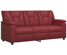 Sofa Vyno raudona 191 x 85 x 93 cm Dirbtinė oda