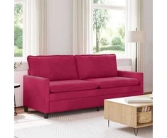 Sofa Vyno raudona 196 x 81 x 87,5 cm Aksomas