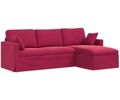 Sofa Vyno raudona 228 x 134 x 80 cm Aksomas