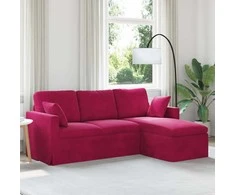 Sofa Vyno raudona 198 x 134 x 80 cm Aksomas