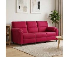 Sofa Vyno raudona 214 x 85 x 93 cm Aksomas