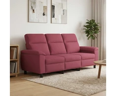 Sofa Vyno raudona 214 x 90 x 95 cm Audinys