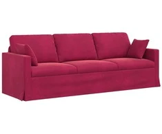 Sofa Vyno raudona 228 x 78 x 80 cm Aksomas