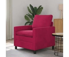 Sofa Vyno raudona 76 x 81 x 87,5 cm Aksomas
