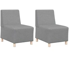Modulinis sofa vienetas be rankų 2 pcs Šviesiai pilka