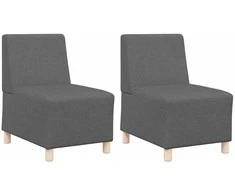Modulinis sofa vienetas be rankų 2 pcs Tamsiai pilka