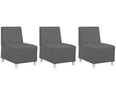 Modulinis sofa vienetas be rankų 3 pcs Tamsiai pilka