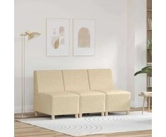 Modulinis sofa vienetas be rankų 3 pcs Kreminė 55 x 74 x 82 cm