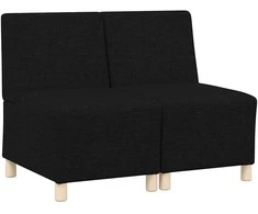 Modulinis sofa vienetas be rankų 2 pcs Juoda 55 x 74 x 82 cm