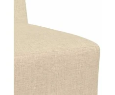 Modulinis sofa vienetas be rankų 3 vnt. Kreminė audinys