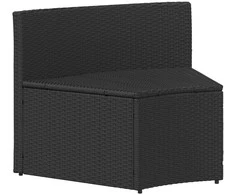 Sofa Sofos komplektas 2 pcs Juoda