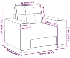 Sofa Sofos komplektas 3 vnt. Geltona Aksomas