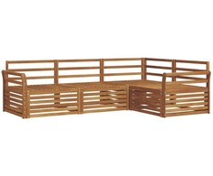 Lauko sofos komplektas 4 pcs Natūrali Kietos akacijos mediena