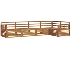Lauko sofos komplektas 5 pcs Natūrali